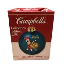 100th Year Anniversary Campbell&#39;s Soup 2000 Medallion Ball Ornament - £11.84 GBP
