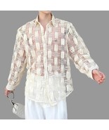 Transparent Lapel Dress Shirt - £41.49 GBP