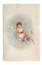 Royal Yeast Trade Card 1800&#39;s Angel Perched on a Tree Branch, Colletible Card - £7.28 GBP