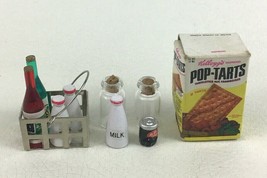 Vintage 10pc Mini Dollhouse Food Picnic Accessories Toys Collectibles - £11.70 GBP