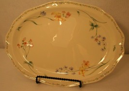 Noritake Gold Cuisine American Flowers Ivory Serving Platter 15&quot; Japan R... - £39.18 GBP