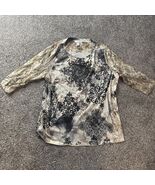 Dress Barn Top Blouse Shear Shoulder Arms Jeweled Chest 3X -3/4 Sleeve Goth - $19.57 CAD