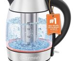 Chefman Glass Electric Kettle for Boiling Water, 1.8L 1500W, with Tea In... - $22.46