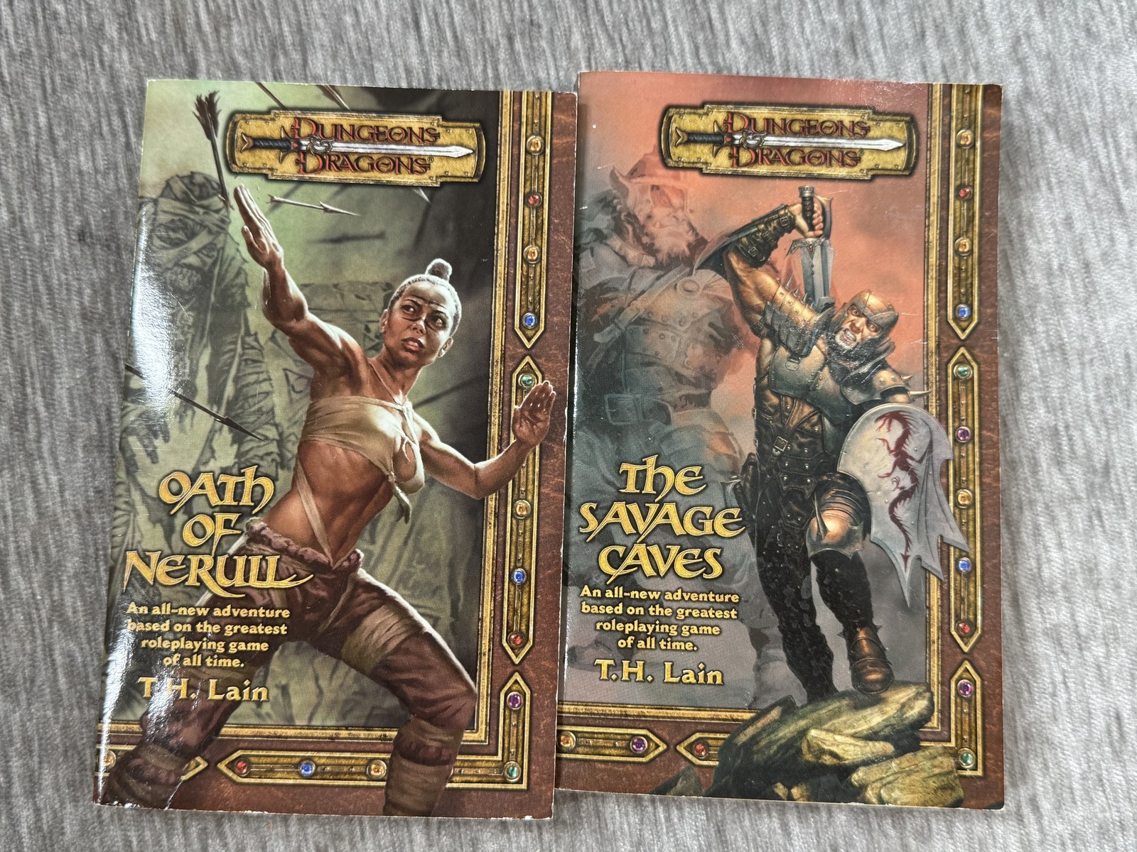 Dungeons &amp; Dragons Books Lot of 2 Oath of Nerull Savage Caves Fantasy Pa... - $17.81