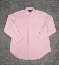 Ralph Lauren Shirt Men 17-34 Pink Yarmouth Cotton Oxford Flesh Pony Dress - $29.99