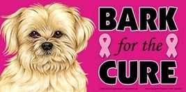 Bark For The Cure Breast Cancer Awareness Lhasa Apso Dog Car Fridge Magn... - £5.27 GBP