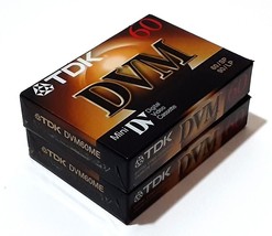 TDK Mini DVM 60 Digital Video Cassette Tape Lot of 2 - £11.79 GBP