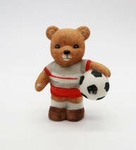 Cute vintage HOMCO Soccer Football player sports star ceramic bear figurine - £9.57 GBP