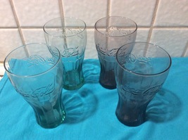 4 Coca Cola Vintage Look Glasses - 6 Inch Tall - 12 Ounce - Free Shipping - $27.80