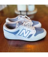 New Balance 480 White Blue BB480 Suede Low Top Sneakers BB480LRB Mens 10 - $34.64