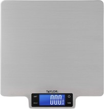 Silver 22Lb Ultra-Precise Digital Household Kitchen Scale From Taylor Precision - £25.62 GBP