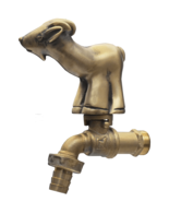 Brass Garden Tap Faucet Outdoor A Goat Spigot Hose Union Bibcock Vintage... - £54.24 GBP