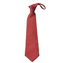 Brooks Brothers Makers Men&#39;s Necktie Red White Blue Italian Silk Print 5... - £11.99 GBP