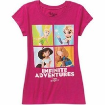 Disney Frozen Girls T-Shirts Elsa ,Tinkerbell Jasmine ,Merdia  Size 4-5 NWT (P) - £6.59 GBP
