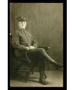 Vintage Postcard Photo US Military Army Soldier Officer Portrait WWI Era... - $19.79