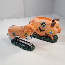 Ranger International Pig Stapler &amp; Tape Dispenser whimsy floral farm ani... - $50.00