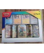 New And Sealed 3 Boxes Pokemon Cards 5 Mini Tins Set + 4 Promo Cards Box - $169.24 CAD