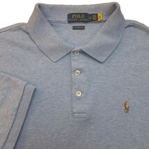 Polo Ralph Lauren Classic Fit Cotton Polo Golf Shirt Lt Blue Heather Sz ... - $18.63