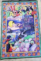 Halloween Fabric Banner Decoration Panel Witch Skeleton Vampire Haunted House - £5.39 GBP