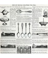 Solid And Quadruple Silver Plate 1894 Victorian Advertisement Silverware... - $41.31 CAD