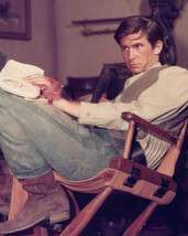 Anthony Perkins 16x20 Canvas Giclee Seated on Studio Chair 1950's - $69.99