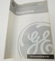 GE VG4267 VCR User&#39;s Guide Manual - $11.35