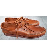 Quoddy Blucher Moc Boat Leather Shoes Men&#39;s 10.5 Slip On Made In USA - $197.99 CAD