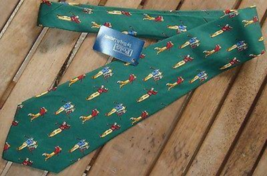 NEW Vintage Polo Ralph Lauren Necktie Tie Hunter Green Golfer Golf 1990s NWT - $19.77