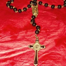 BEAUTIFUL ~ Well Constructed Black and Silver Rosary - £32.66 GBP