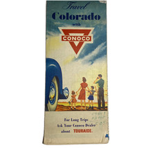 Vintage Colorado Road Map 1958 Conoco Cowboy - £11.79 GBP
