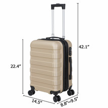 21&quot; Travel Carry-On Luggage Trolley Wheeled Suitcase Hardside Luggage Set - £65.53 GBP