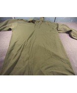 USAF ARMY USN HEAT RETENTIVE MOISTURE RESISTANT GREEN SLEEP SHIRT MEDIUM... - $22.44