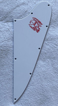 Pickguard Slinger Part For Gibson Firebird Blank Guitar Pickguard Red Logo White - £7.99 GBP