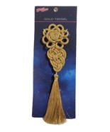 Yaya Han Large Gold 8&quot; Tassel Braided Flower NEW on Card. - £8.87 GBP