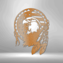 Native Eagle Steel Sign Laser Cut Powder Coated Home &amp; Office Metal Wall... - £41.63 GBP+