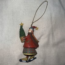 Lang &amp; Wise Sue Dreamer 1st Edition 1998 Ice Skating Woman w/h Tree Ornament #10 - £11.86 GBP