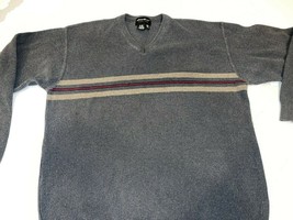Mens Eddie Bauer Long Sleeve Grey Bulky Knit Sweater Size Tall Large KD ... - £16.88 GBP