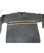 Mens Eddie Bauer Long Sleeve Grey Bulky Knit Sweater Size Tall Large KD ... - €14,20 EUR