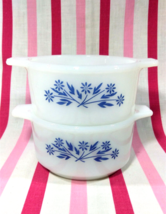 Charming Vintage 1960&#39;s Blue Daisy Pyr-O-Rey Dynaware Casserole Dishes •... - £10.11 GBP