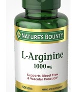 Nature&#39;s Bounty L-Arginine Amino Acid Supplement Tablets Non-GMO 1000 mg... - $17.70