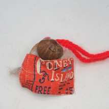 Vintage Coney Island Dado Handmade Mouse Albero di Natale Ornamento - £24.85 GBP