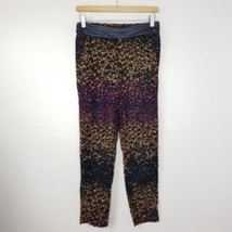 Jessica Simpson | Tiny Floral Print Joggers Vegan Leather Waistband, siz... - $17.41