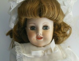 Vintage Bisque/Porcelain Jointed Doll Big Blue Eyes, Big Smile 16&quot; - £274.90 GBP