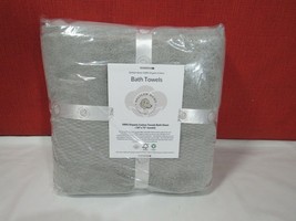 Delilah Home 100% Organic Cotton 36 X 72&quot; Light Grey Bath Sheet T4101856 - £55.72 GBP