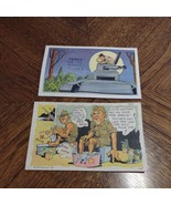WW2 U.S. Army Comic / Cartoon Type Unused Linen Postcards (2) ~ Military - £4.65 GBP