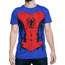 Spider-Man Suit-Up Men&#39;s Costume T-Shirt Blue - £28.13 GBP+