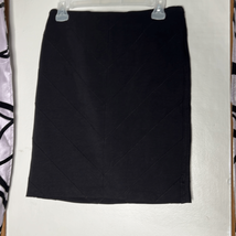 White House Black Market Pencil Skirt True Black Chevron Seam Instant Sl... - £16.26 GBP