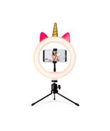 NEW Unicorn LED Ring Light w/ Tripod Stand 8x16 USB power 3 colors photo... - £12.02 GBP