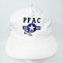 Vintage PFAC Aviation Asheboro, NC White Captains Snapback Cap Hat - £7.95 GBP