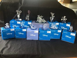 Disney Glass figurine. Collection of 11 figurines with original boxes - $425.00